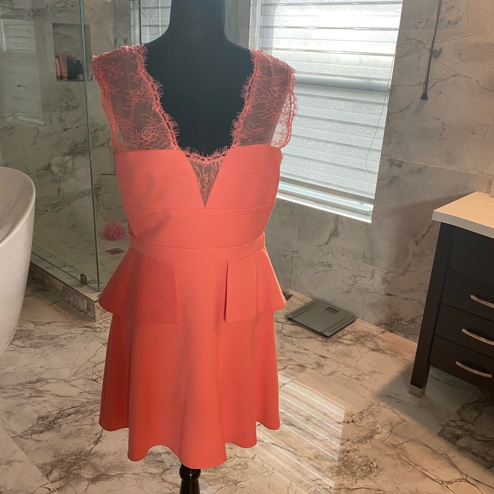 BCBGMAXAZRIA coral dress - no tags but never worn.